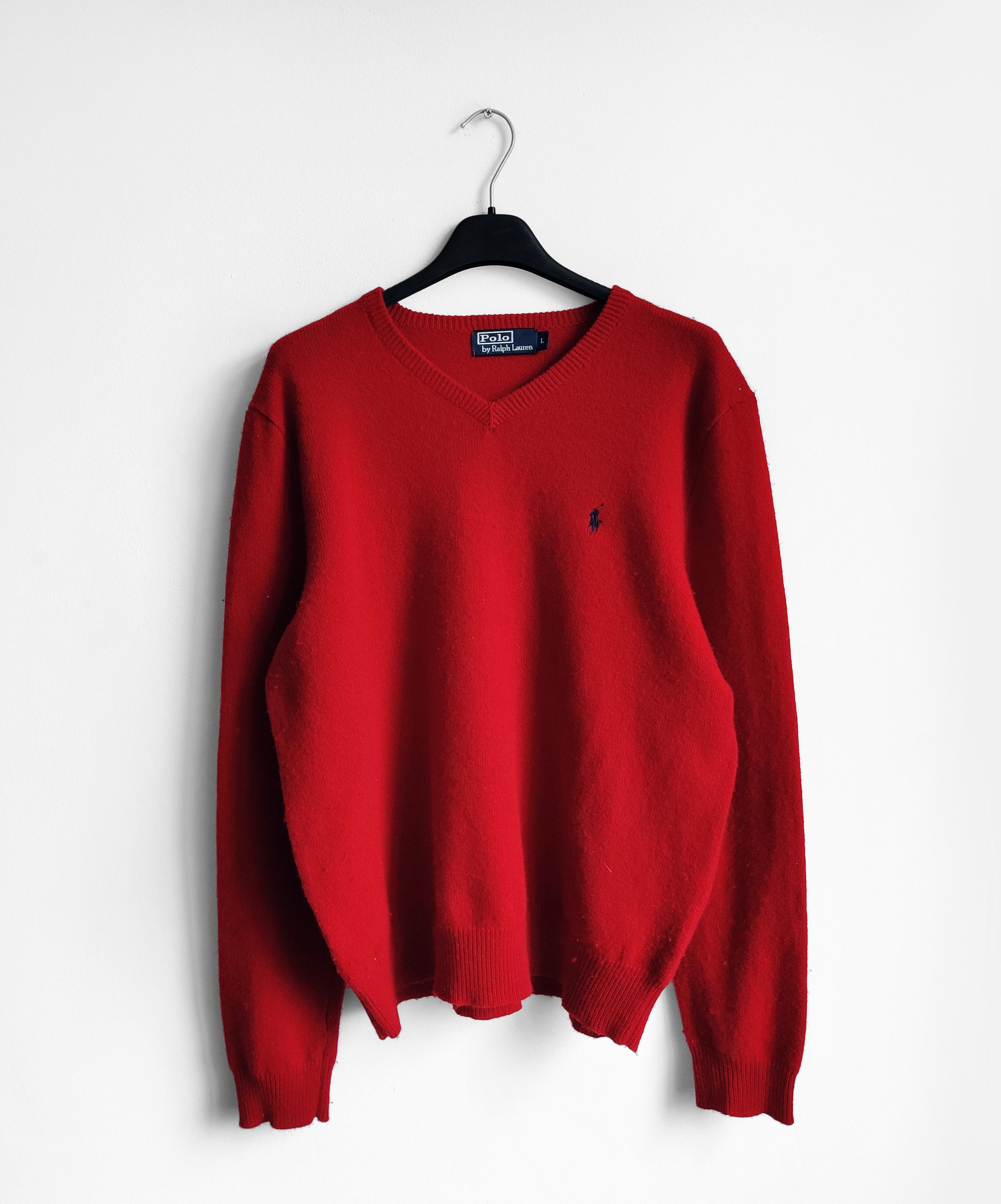 Polo Ralph Lauren Vintage Ralph Lauren sweater red Size US L / EU 52-54 / 3 - 1 Thumbnail