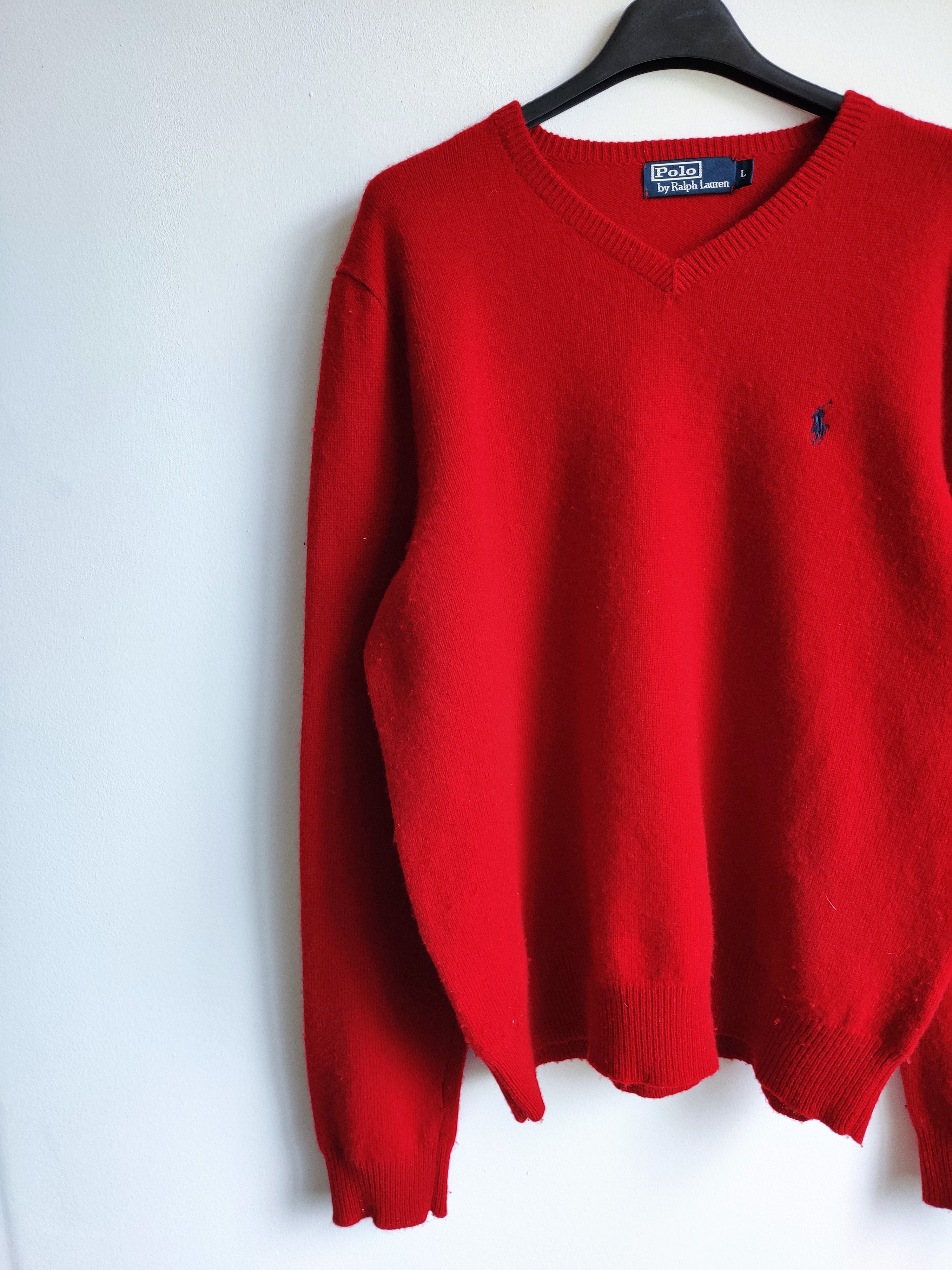 Polo Ralph Lauren Vintage Ralph Lauren sweater red Size US L / EU 52-54 / 3 - 3 Thumbnail