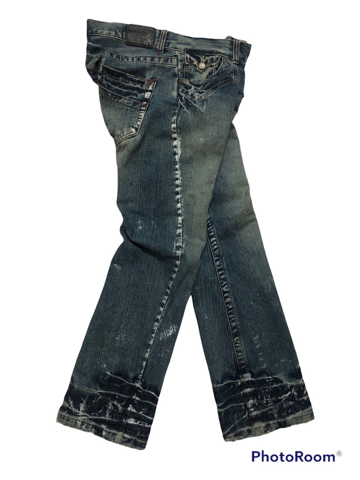 Hysteric Glamour × Japanese Brand RARE!! JAPANESE BRAND RATTLE TRAP PAINTER FLARED DENIM JEANS Size US 35 - 6 Thumbnail