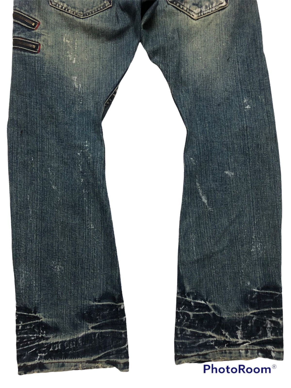 Hysteric Glamour × Japanese Brand RARE!! JAPANESE BRAND RATTLE TRAP PAINTER FLARED DENIM JEANS Size US 35 - 10 Thumbnail