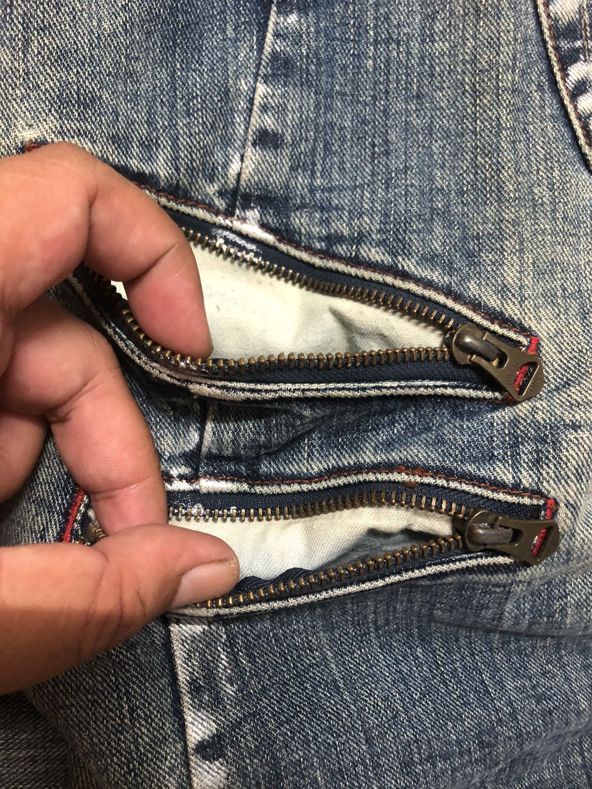 Hysteric Glamour × Japanese Brand RARE!! JAPANESE BRAND RATTLE TRAP PAINTER FLARED DENIM JEANS Size US 35 - 15 Thumbnail