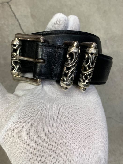 Chrome Hearts Chrome Hearts Celtic Roller 3 pc belt black leather | Grailed