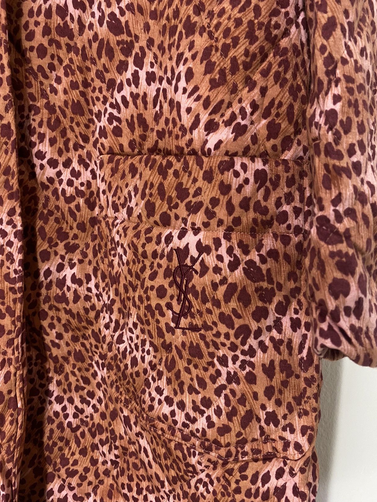 Yves Saint Laurent Vintage Yves Saint Laurent Quilted Jacket Leopard Design Size M / US 6-8 / IT 42-44 - 4 Thumbnail