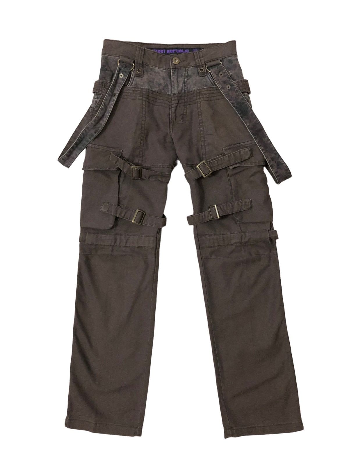Japanese Brand 2000s Street Republic Parachute Bondage Cargo Pant Size US 28 / EU 44 - 1 Thumbnail