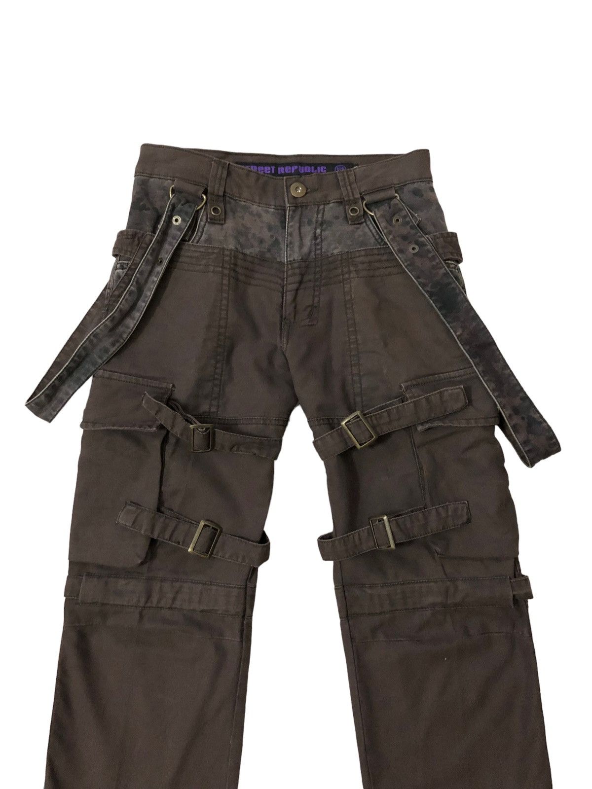 Japanese Brand 2000s Street Republic Parachute Bondage Cargo Pant Size US 28 / EU 44 - 2 Thumbnail