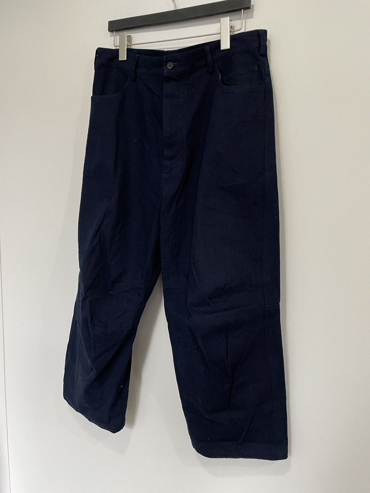 Forme D'Expression WASHED COTTON TWILL ARTICULATED 5 POCKET PANTS Size US 34 / EU 50 - 2 Thumbnail
