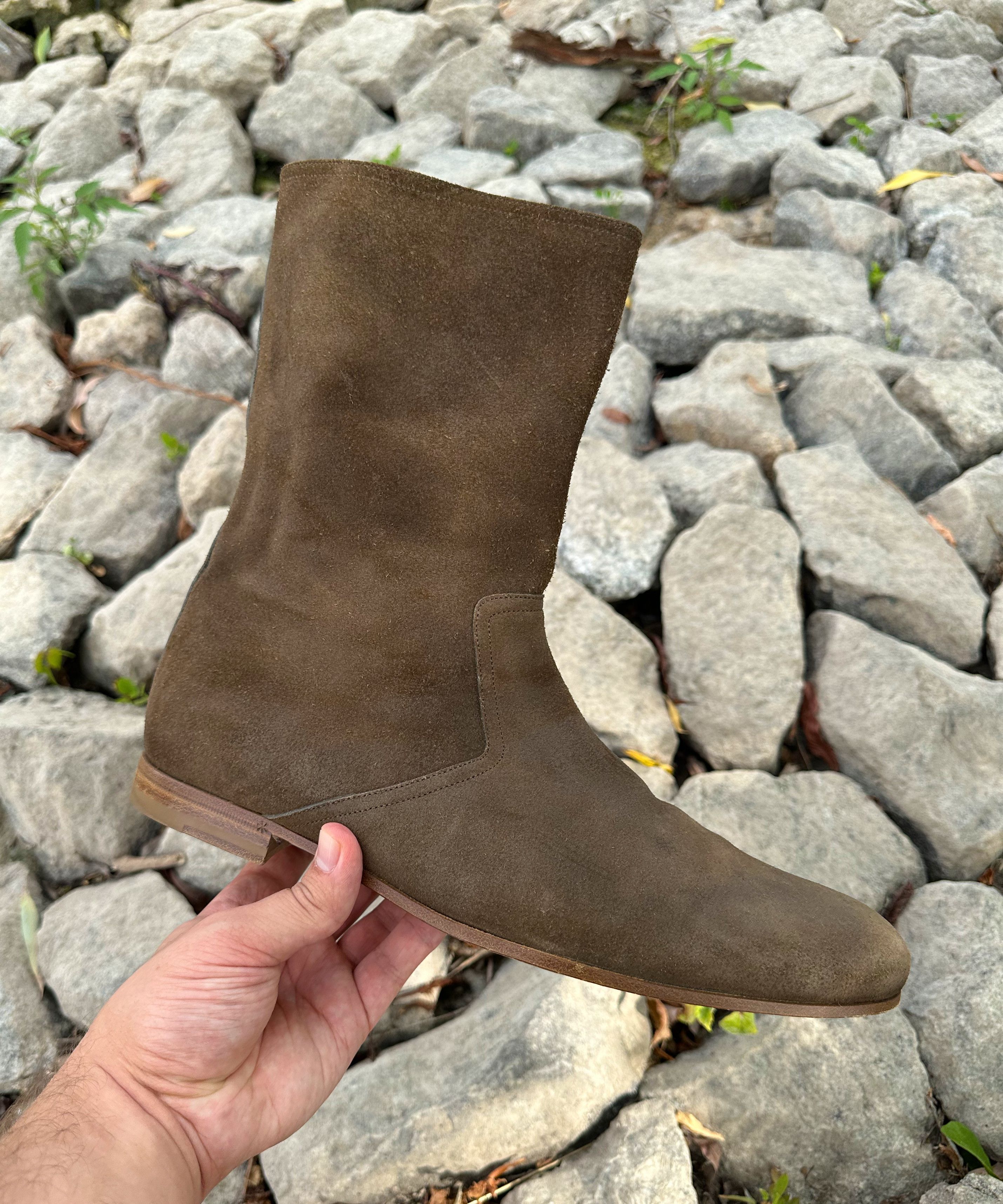 Gucci GUCCI Boots Suede Ankle Shoes Logo Brown Vintage Size US 10 / EU 43 - 1 Thumbnail