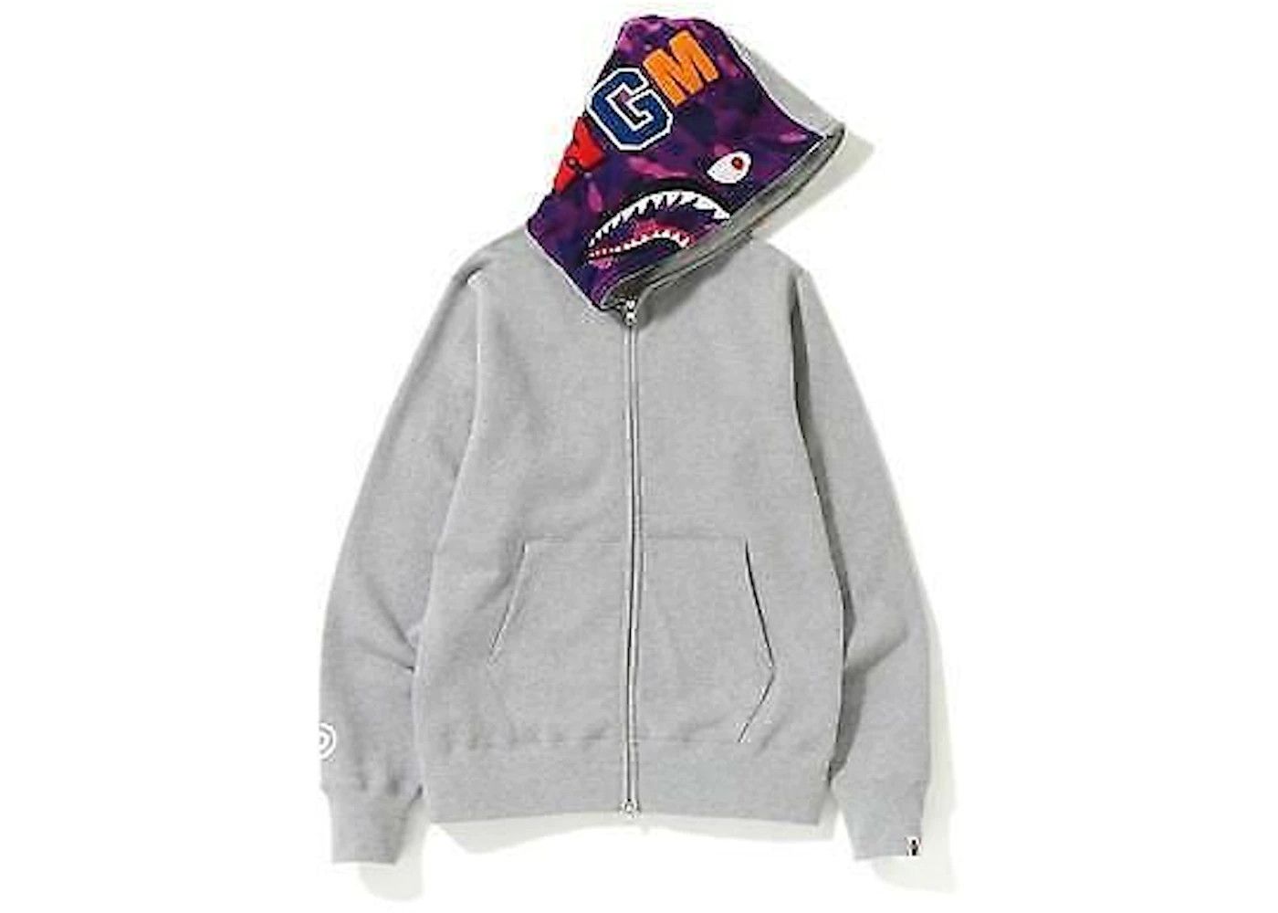 Bape Color Camo Shark Full Zip Hoodie Size US XL / EU 56 / 4 - 1 Thumbnail