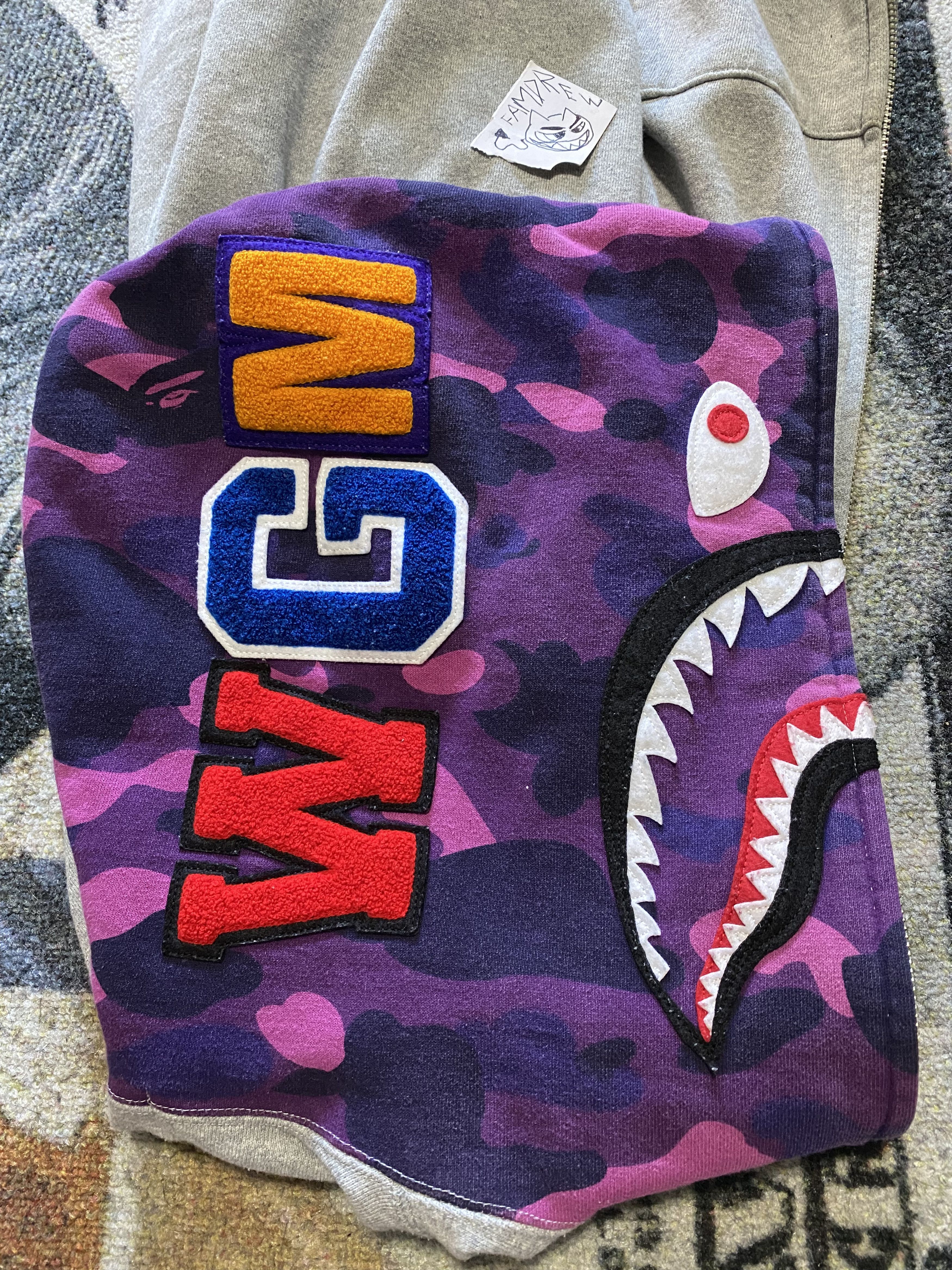 Bape Color Camo Shark Full Zip Hoodie Size US XL / EU 56 / 4 - 4 Thumbnail