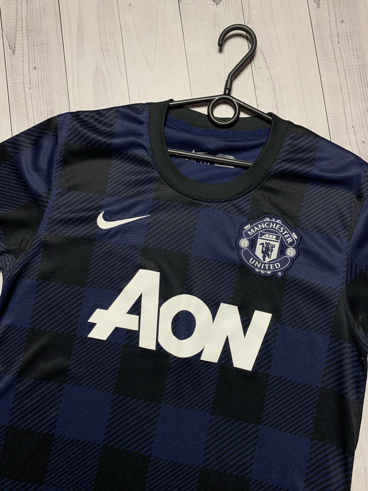 Nike × Vintage Vintage Nike Manchester United blue away plaid size M Size US M / EU 48-50 / 2 - 2 Thumbnail