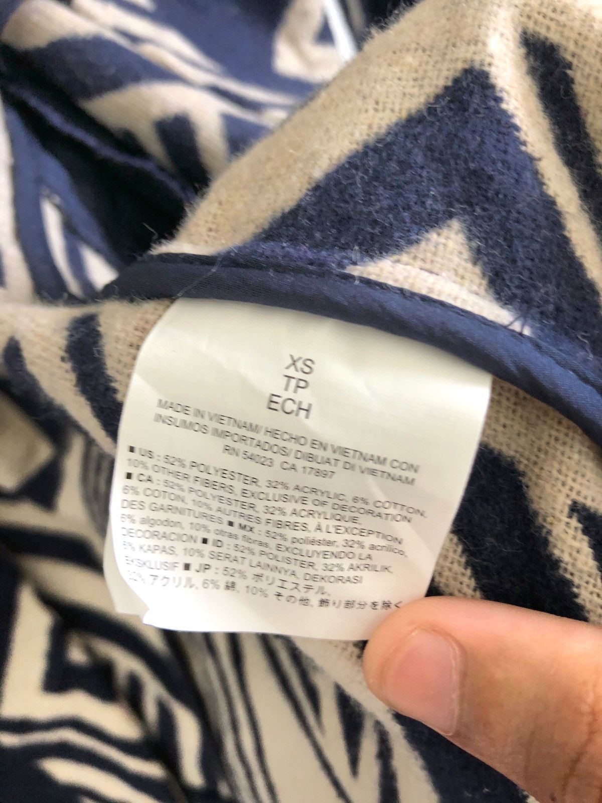 Japanese Brand Kapital Navajo Aztec Design Old Navy Wool Jacket Size US XS / EU 42 / 0 - 9 Thumbnail