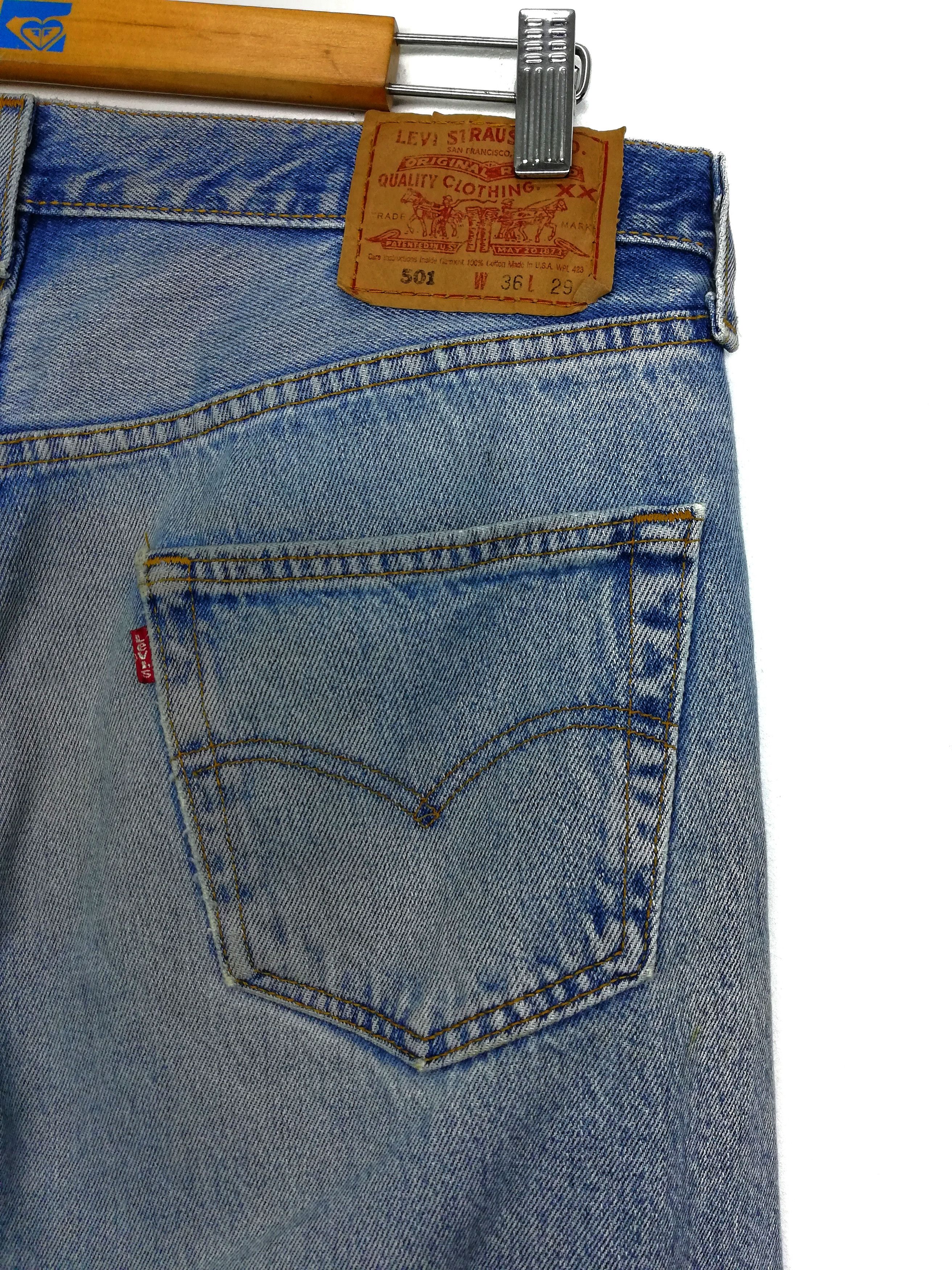 Levi's Vintage Clothing 🔥Distressed Design Levi's Customized Distressed Patchwork Size US 35 - 8 Thumbnail