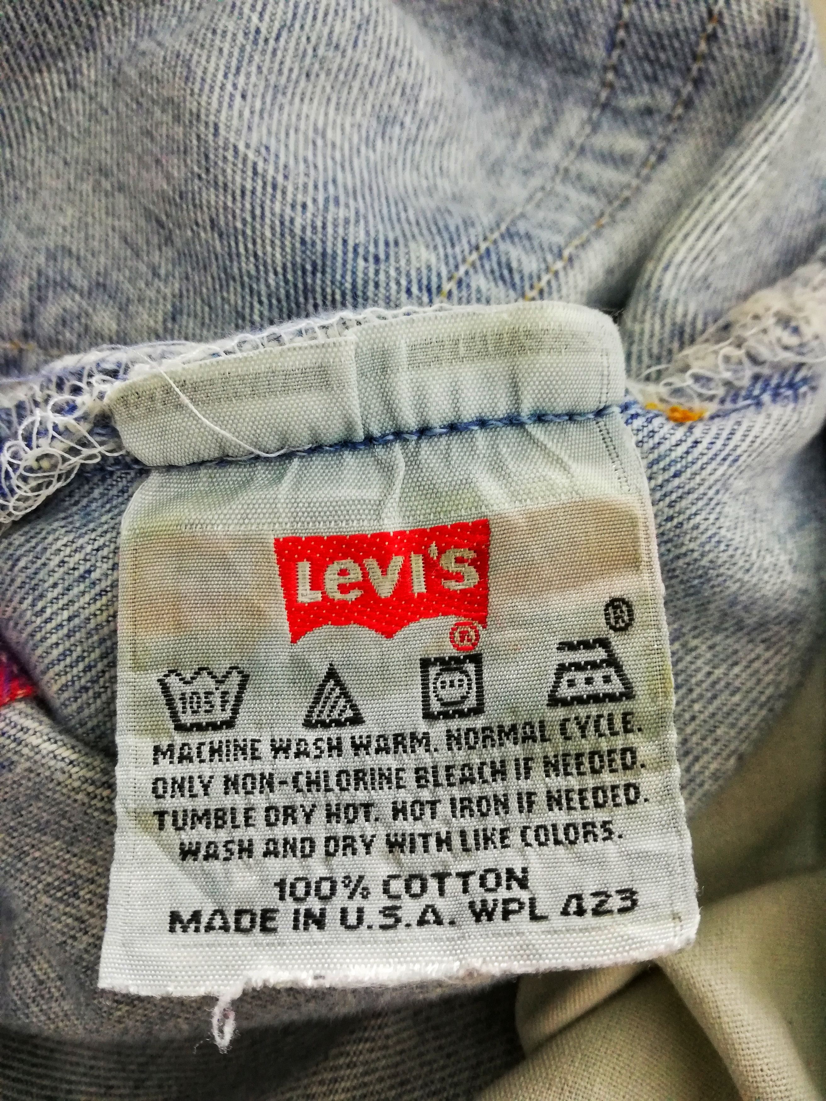Levi's Vintage Clothing 🔥Distressed Design Levi's Customized Distressed Patchwork Size US 35 - 10 Thumbnail