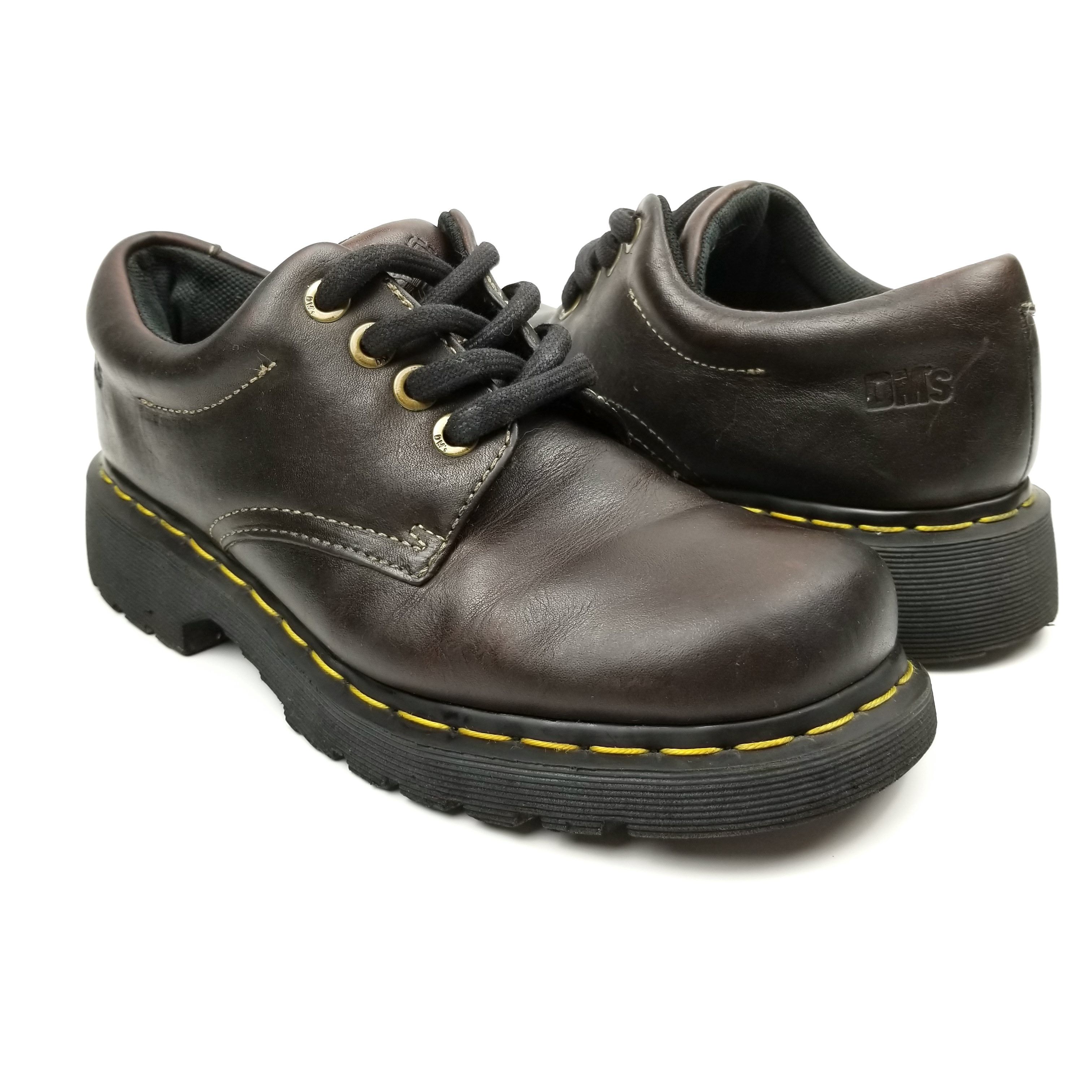 image of Dr Martens VTG Dr. Martens 90's Y2K Chunky Platform 4-Eye Oxford Shoes in Brown, Men's (Size 8)