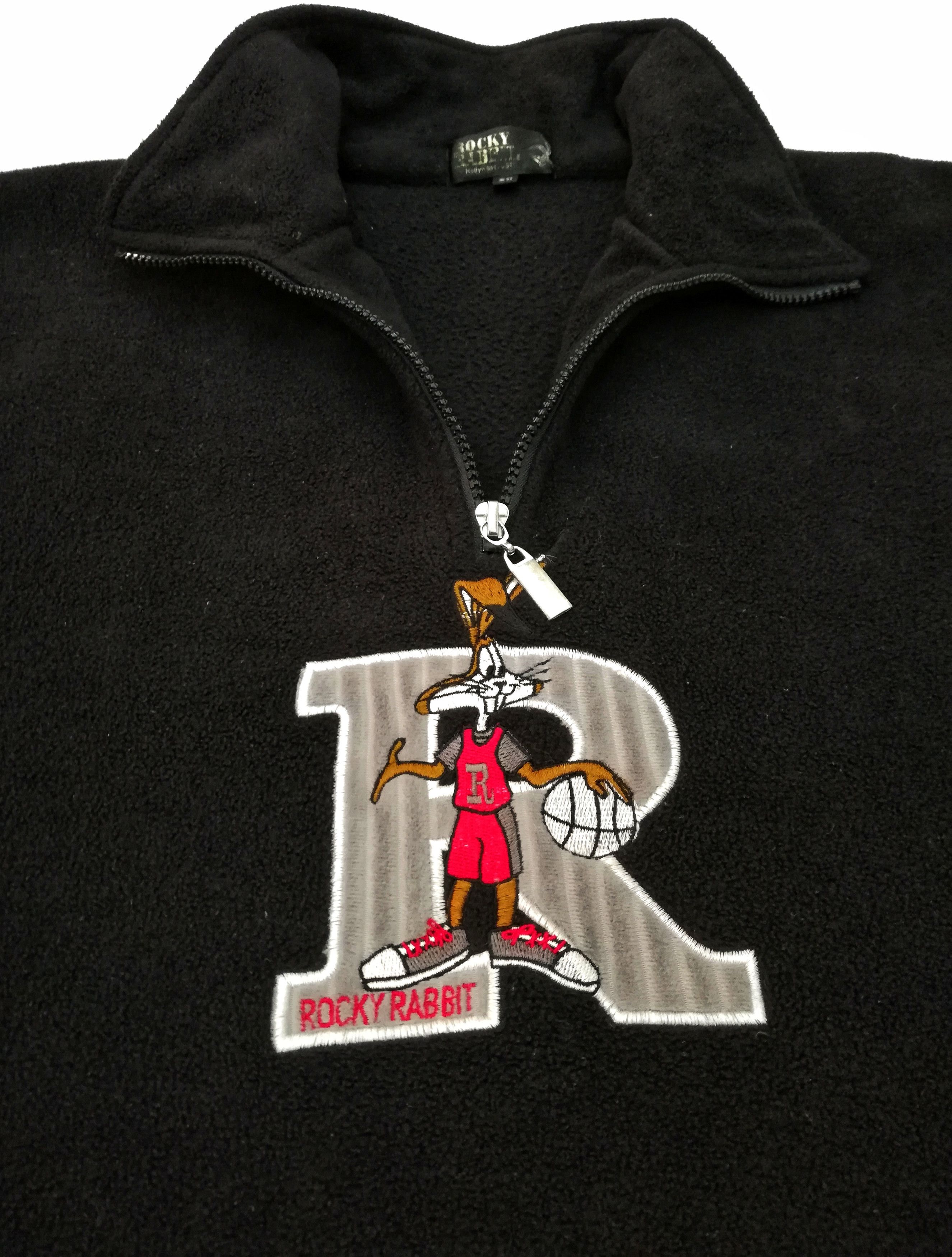 Cartoon Network 🔥Rocky HOLLYWOOD Half Zipper Rabbit Pullover Sweatshirt Size US XL / EU 56 / 4 - 3 Thumbnail