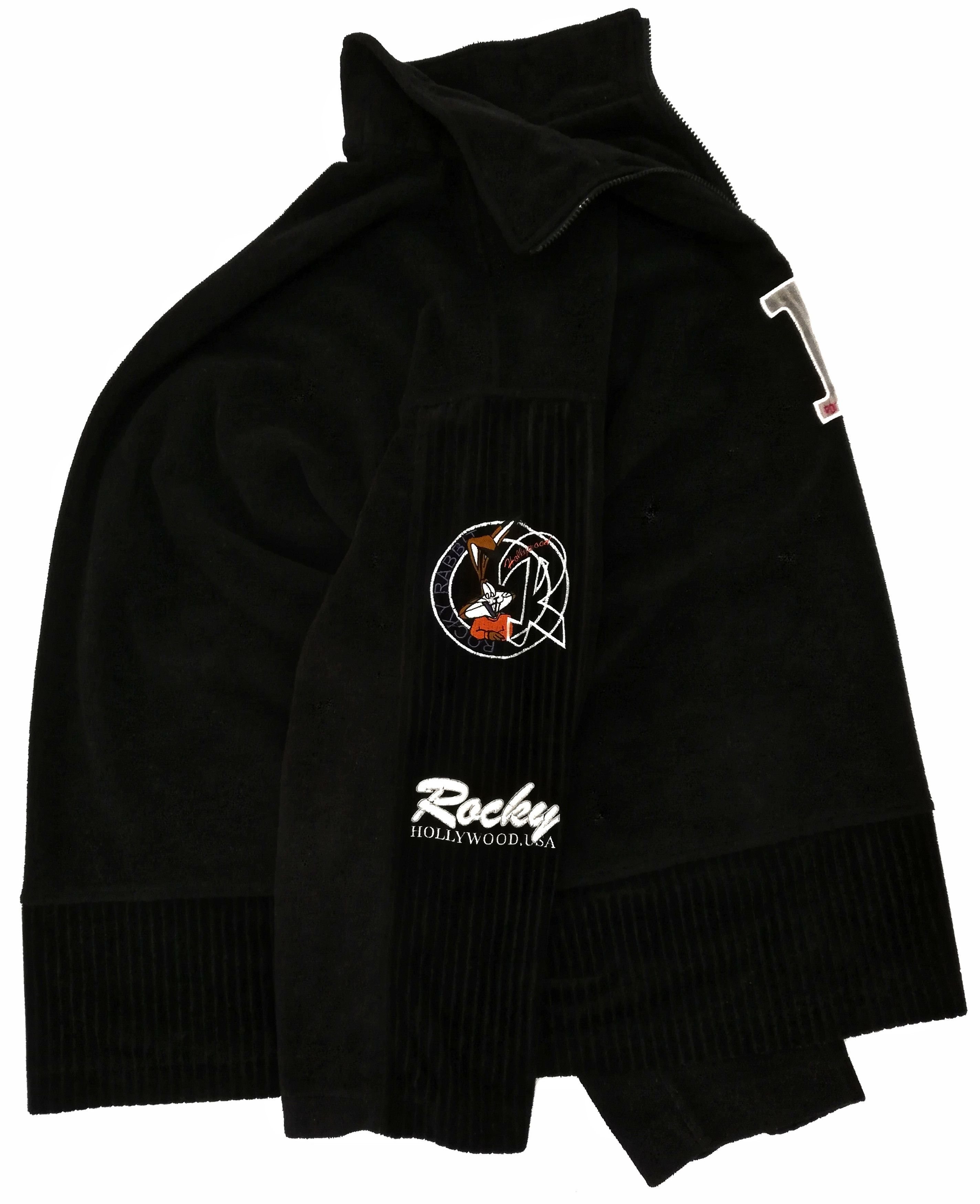 Cartoon Network 🔥Rocky HOLLYWOOD Half Zipper Rabbit Pullover Sweatshirt Size US XL / EU 56 / 4 - 8 Thumbnail