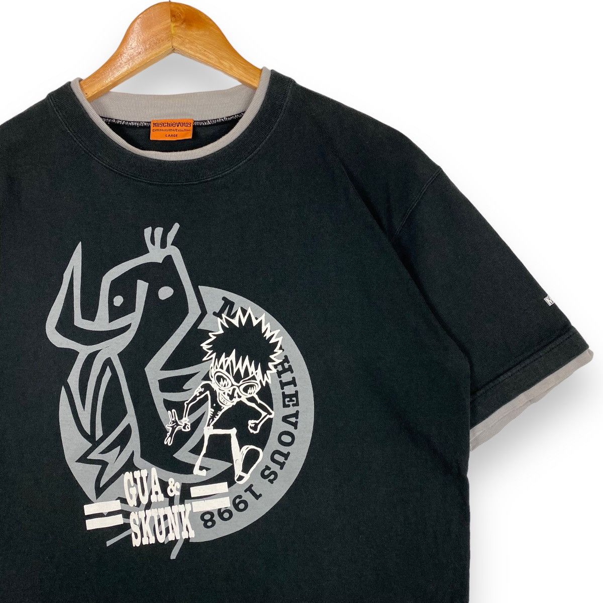 Japanese Brand × Vintage VINTAGE MISCHIEVOUS 1998 GUA & SKUNK JAPANESE CULTURE TEE Size US L / EU 52-54 / 3 - 2 Thumbnail