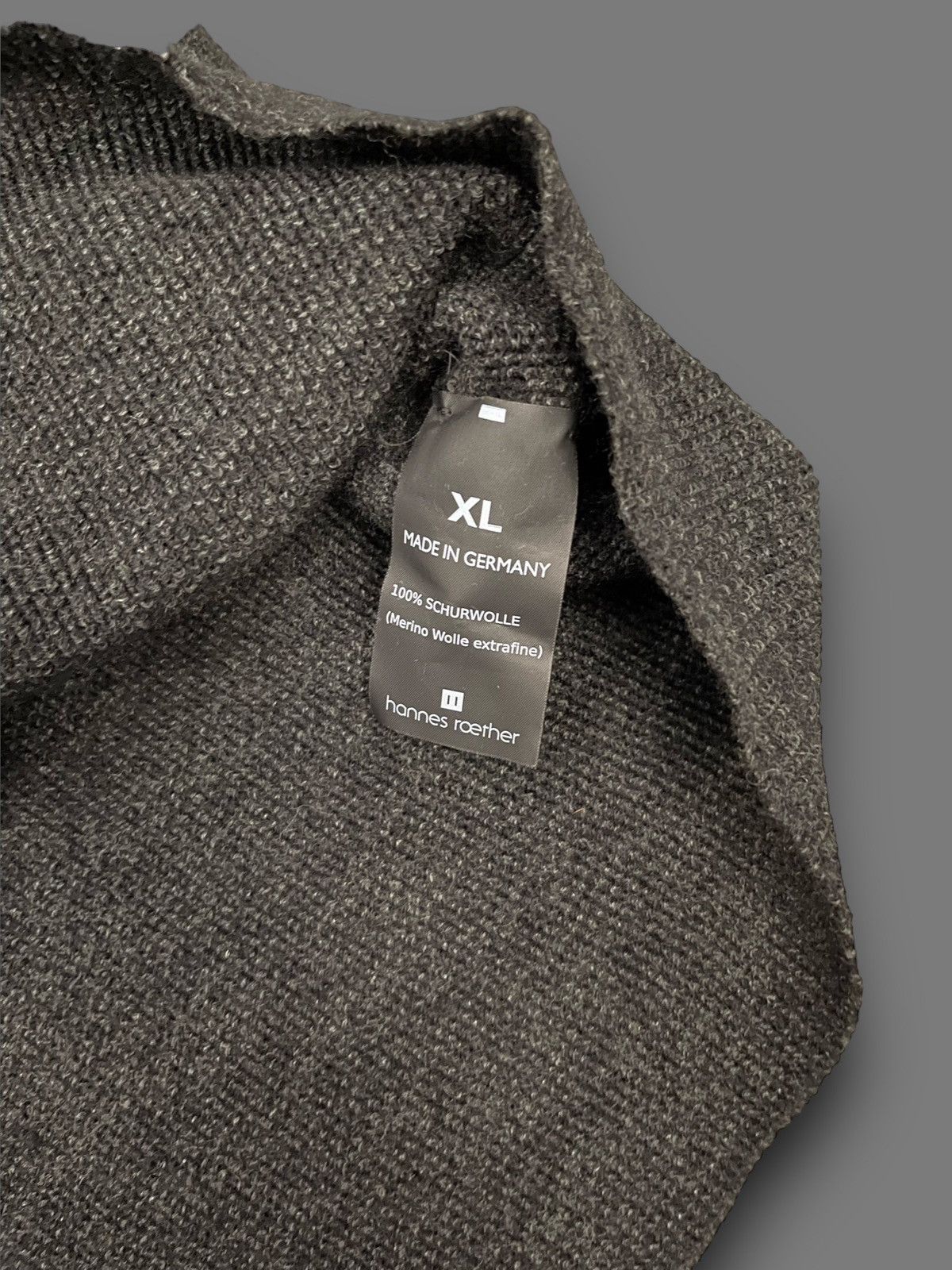 hannes roether Hannes Roether Dark Grey Swamp Wool Sweater Size XL / US 12-14 / IT 48-50 - 10 Thumbnail
