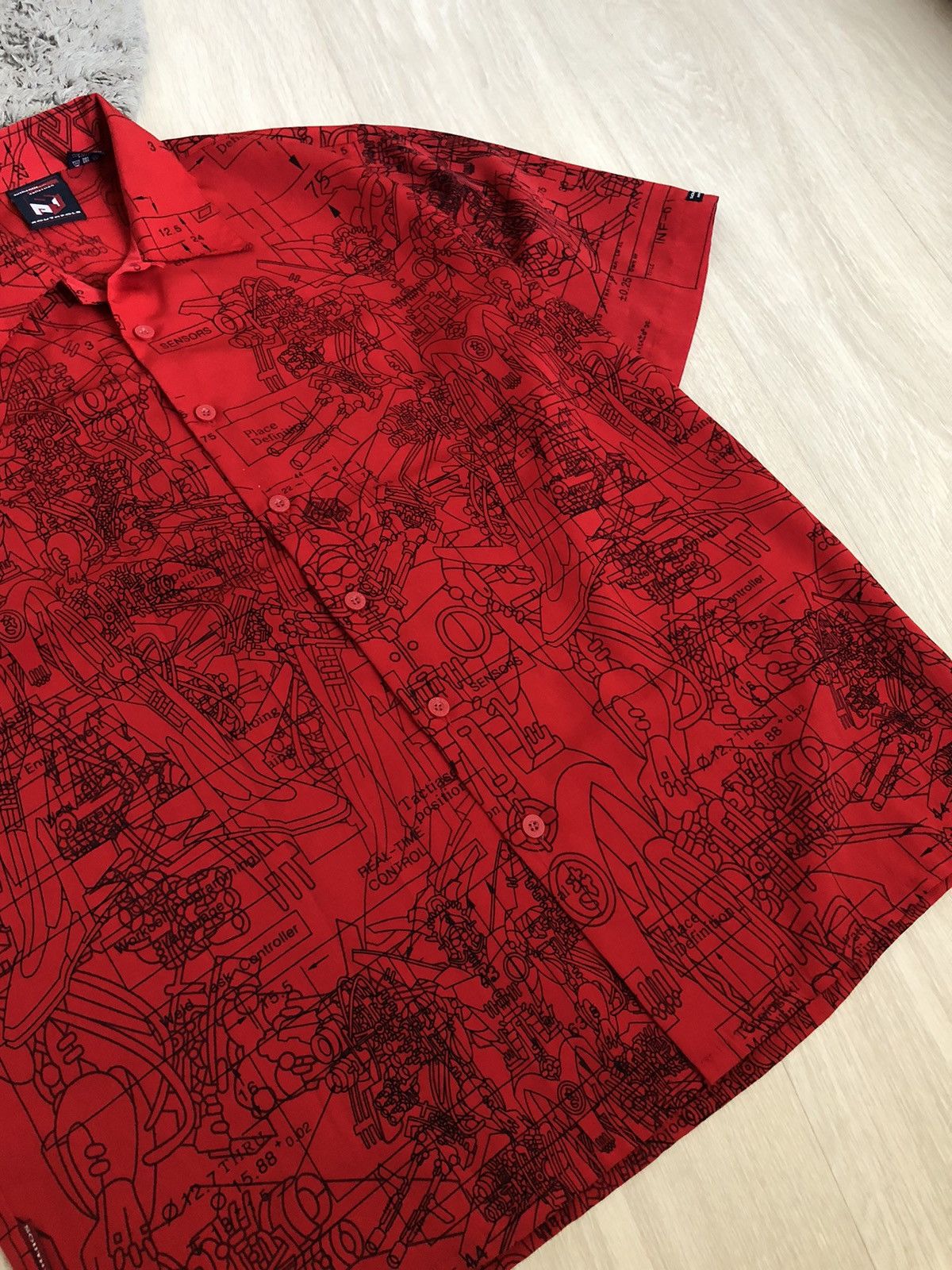 Southpole × Vintage Vintage Y2K Southpole Full Print Robot Crazy Shirt Jnco Size US M / EU 48-50 / 2 - 4 Thumbnail