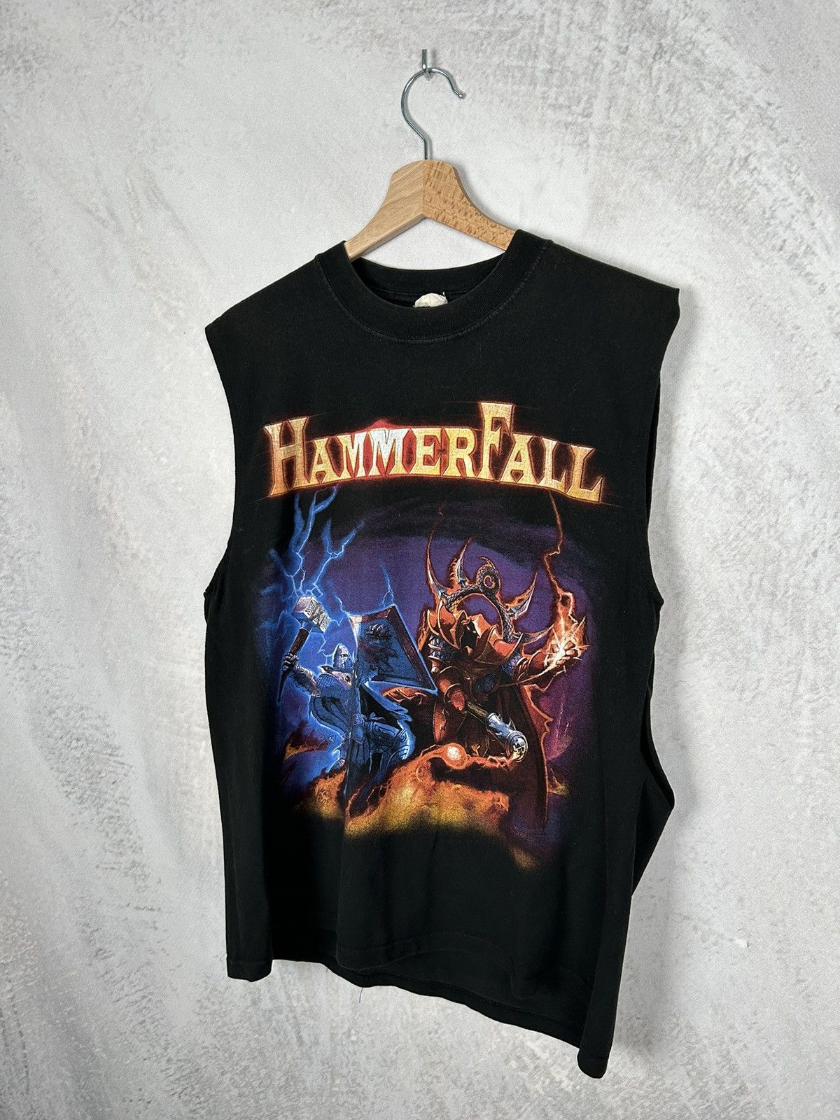 Band Tees Vintage Hammerfall Rock Band Tee Metal Print Boxy 90s Y2K Size US L / EU 52-54 / 3 - 3 Thumbnail