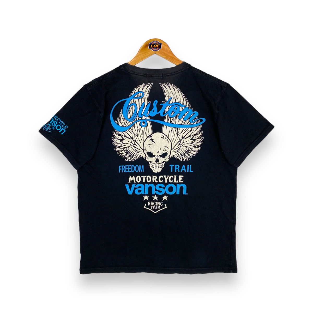 Vanson Leathers VANSON MOTORCYCLE RACING TEAM CUSTOM SKULL EMBROIDERY TEE Size US M / EU 48-50 / 2 - 1 Thumbnail