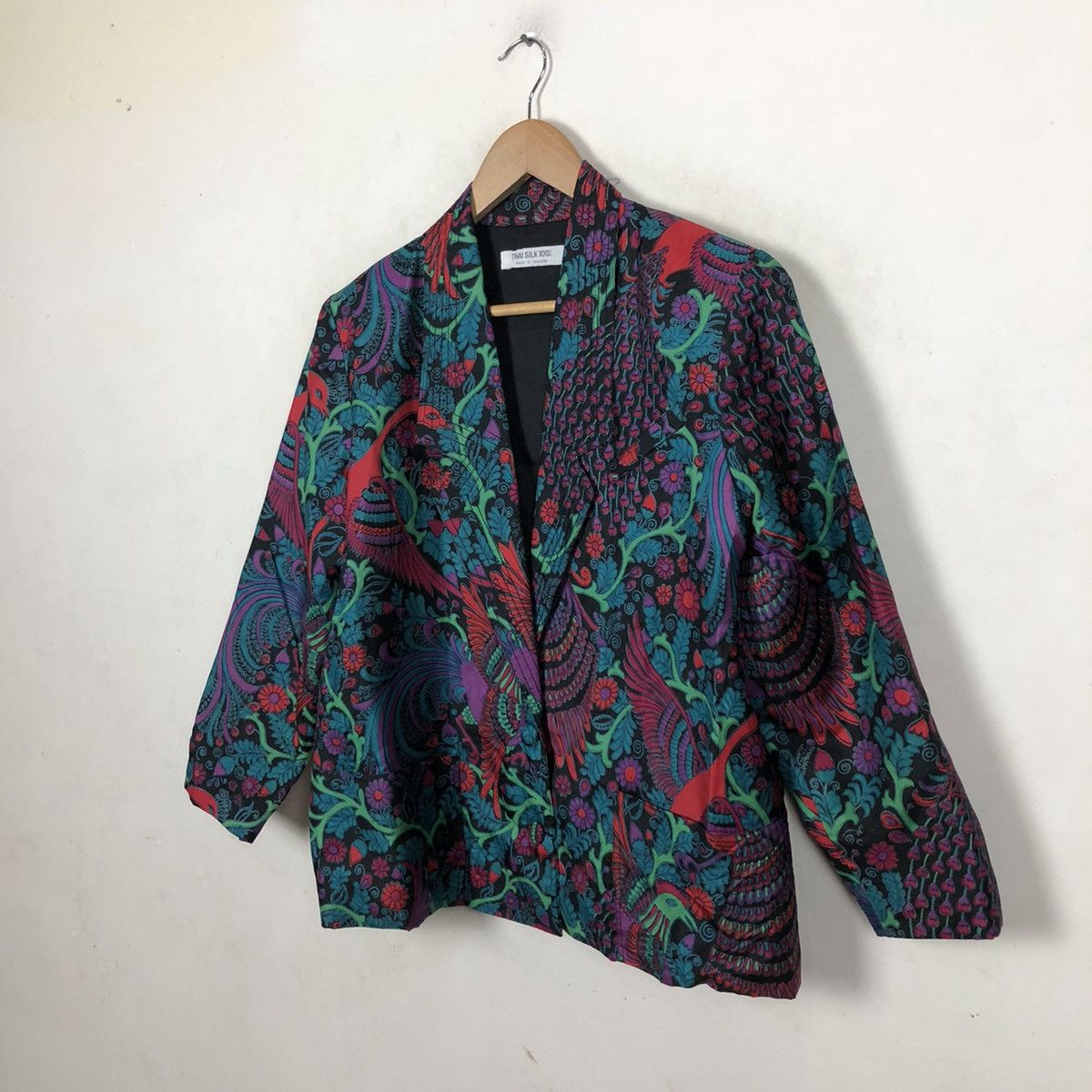 Japanese Brand COLOURFUL PRINT THAI SILK 100% JACKET Size US M / EU 48-50 / 2 - 2 Thumbnail