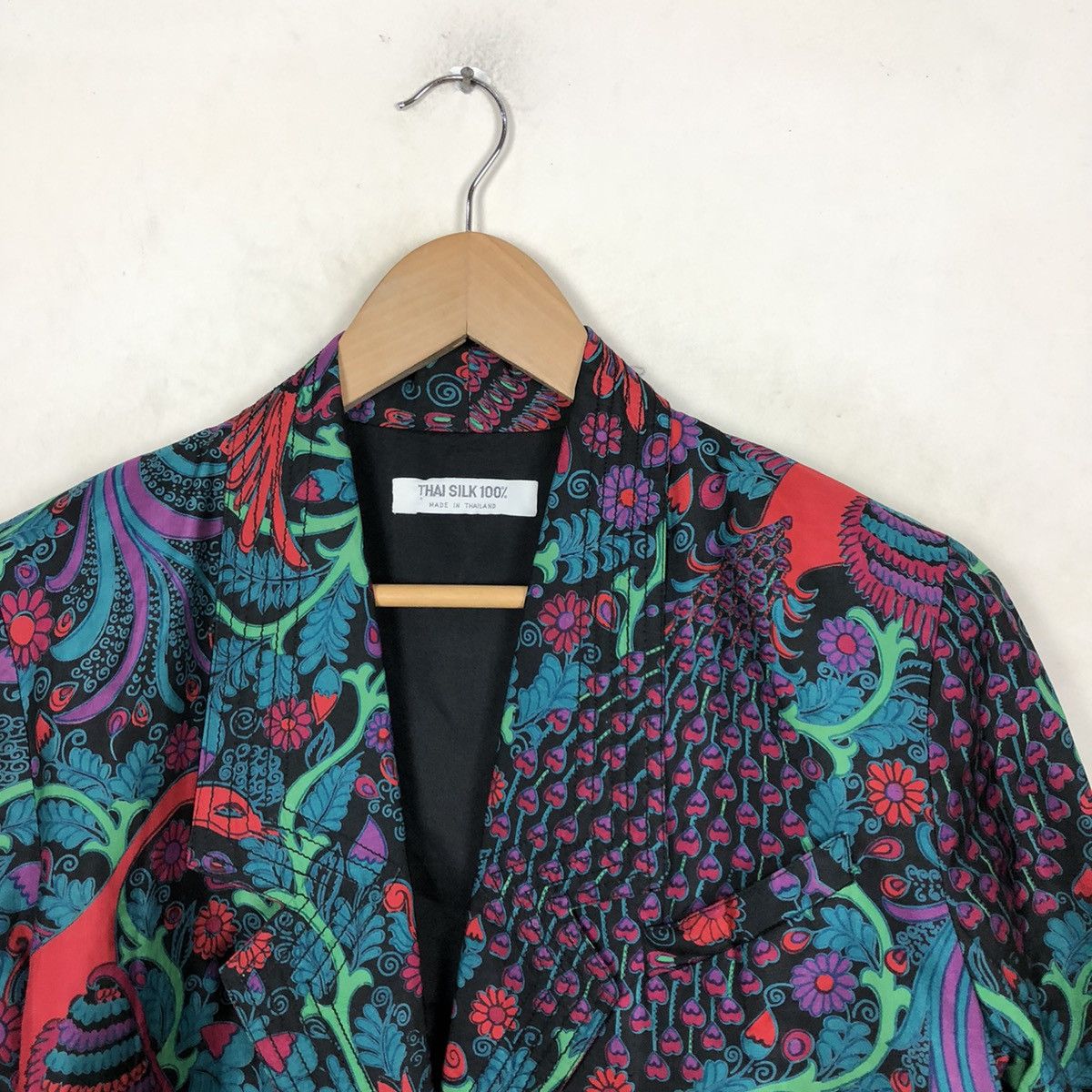 Japanese Brand COLOURFUL PRINT THAI SILK 100% JACKET Size US M / EU 48-50 / 2 - 3 Thumbnail