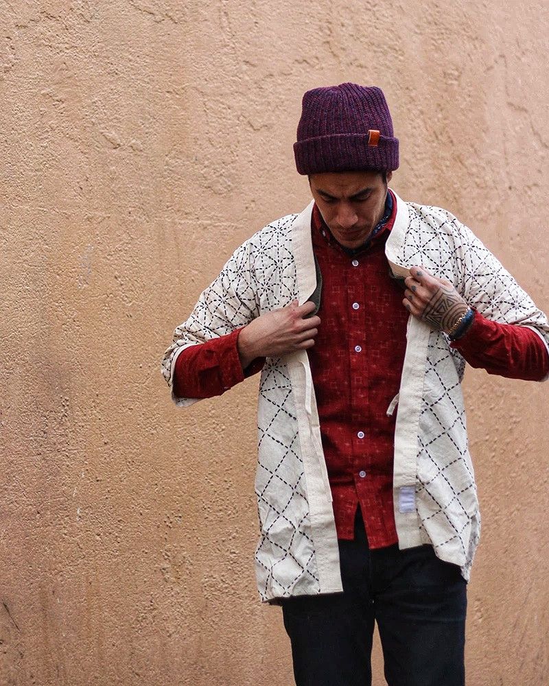 Art Comes First × Japanese Brand 🔥Sashiko Stitch Vintage Japanese Kimono Traditional Boro🔥 Size US S / EU 44-46 / 1 - 1 Thumbnail