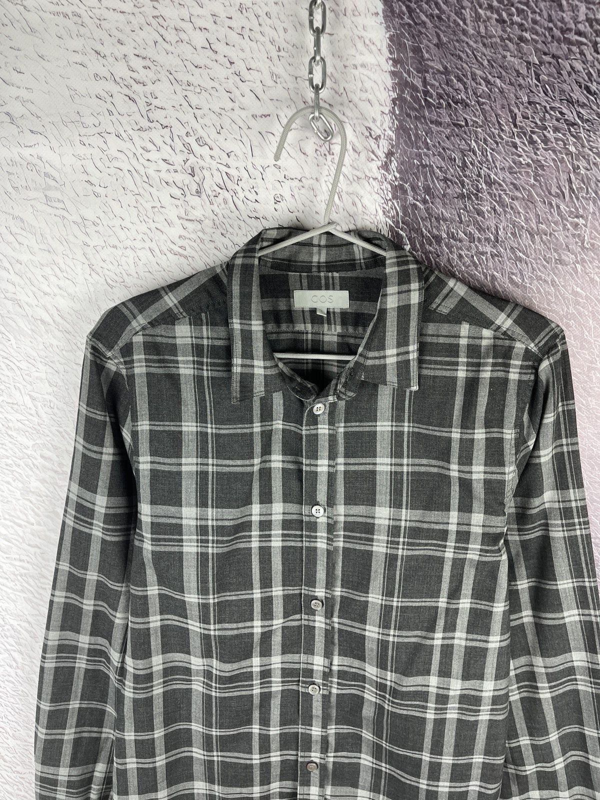 Cos COS wool grey checkered lightweight long sleeve shirt Size US S / EU 44-46 / 1 - 5 Thumbnail
