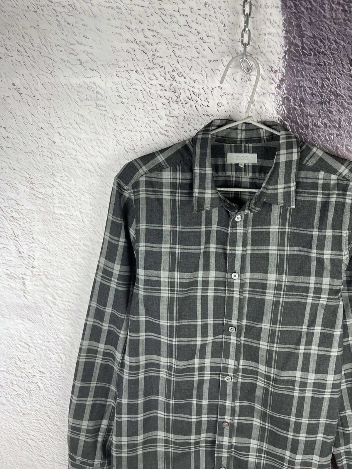 Cos COS wool grey checkered lightweight long sleeve shirt Size US S / EU 44-46 / 1 - 2 Thumbnail