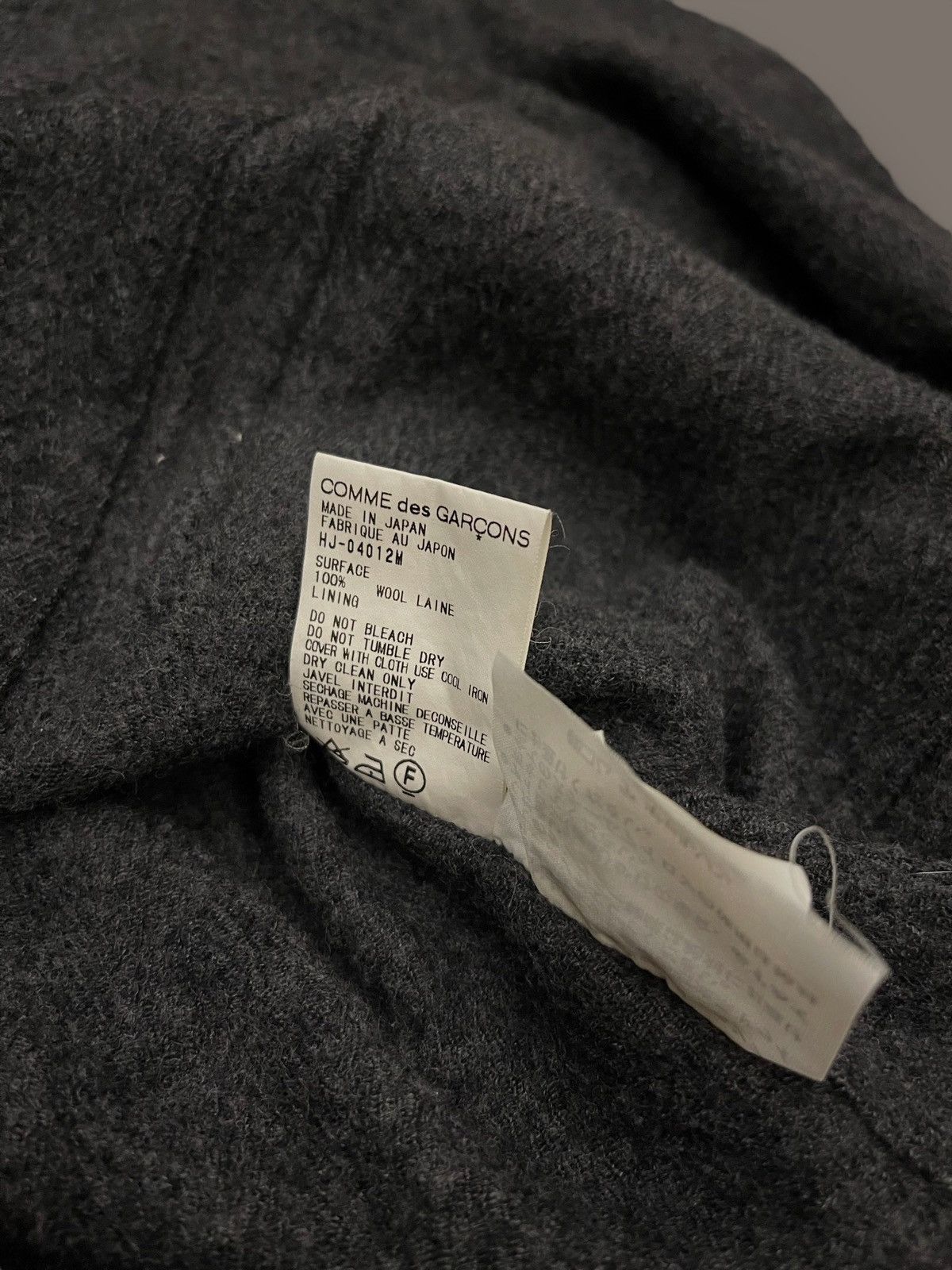 Comme des Garcons AW1998 Comme Des Garcons Home Dark Grey Swamp Wool Blazer Size US M / EU 48-50 / 2 - 13 Thumbnail