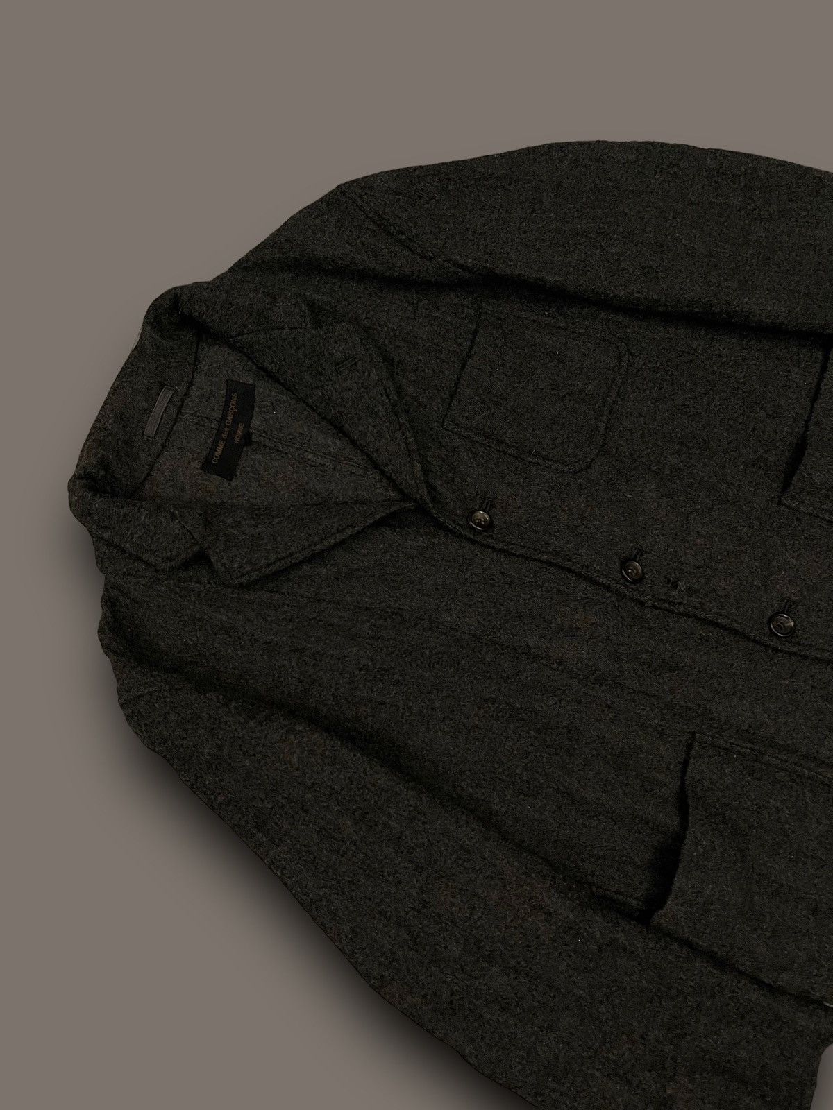 Comme des Garcons AW1998 Comme Des Garcons Home Dark Grey Swamp Wool Blazer Size US M / EU 48-50 / 2 - 5 Thumbnail