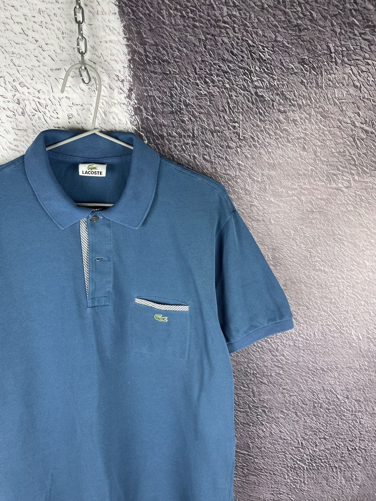 Lacoste Lacoste vintage y2k blue logo pocket polo tee Size US M / EU 48-50 / 2 - 3 Thumbnail