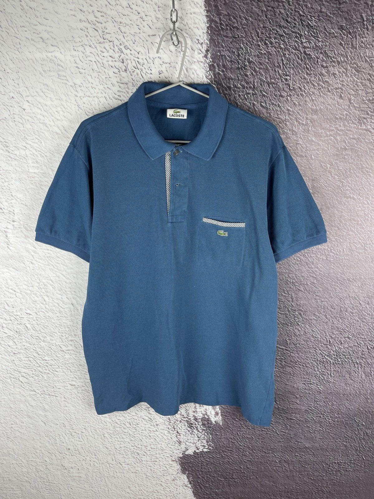 Lacoste Lacoste vintage y2k blue logo pocket polo tee Size US M / EU 48-50 / 2 - 1 Thumbnail