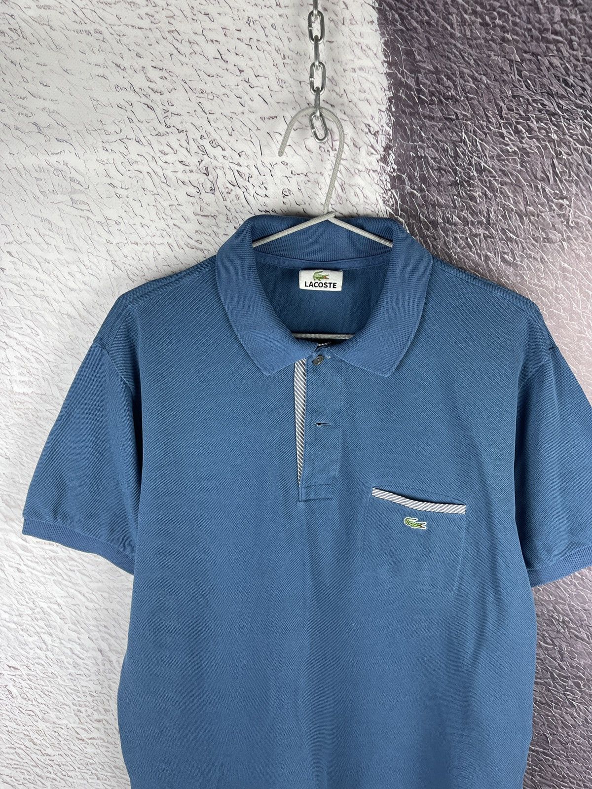 Lacoste Lacoste vintage y2k blue logo pocket polo tee Size US M / EU 48-50 / 2 - 6 Thumbnail