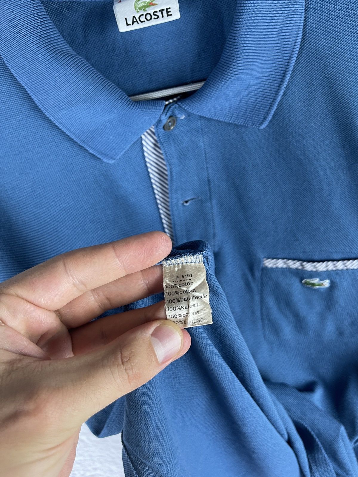 Lacoste Lacoste vintage y2k blue logo pocket polo tee Size US M / EU 48-50 / 2 - 9 Thumbnail