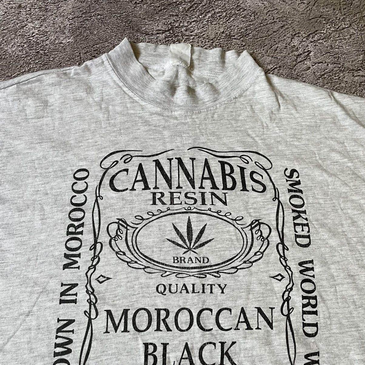 Vintage Vintage Y2K Cannabis Graphic Tee Faded Black Oversized XL Size US XL / EU 56 / 4 - 7 Thumbnail