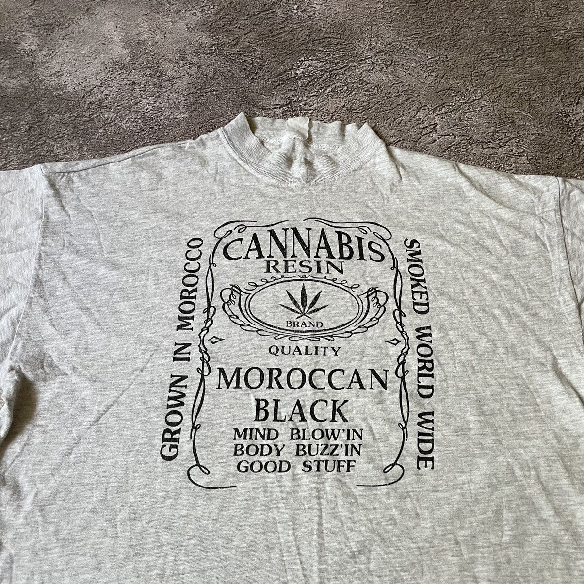 Vintage Vintage Y2K Cannabis Graphic Tee Faded Black Oversized XL Size US XL / EU 56 / 4 - 5 Thumbnail