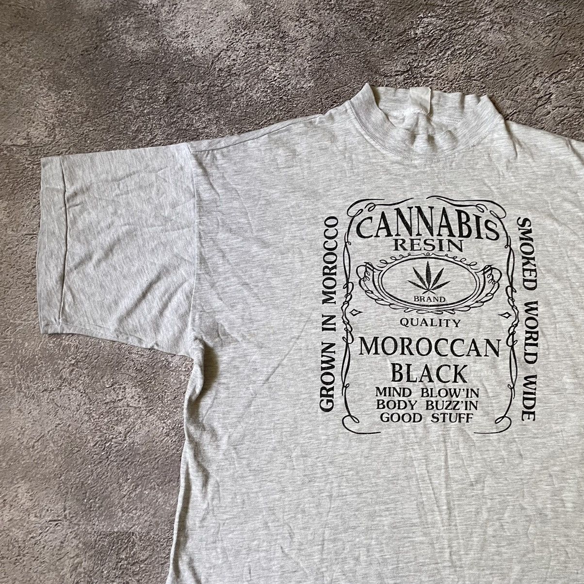 Vintage Vintage Y2K Cannabis Graphic Tee Faded Black Oversized XL Size US XL / EU 56 / 4 - 4 Thumbnail