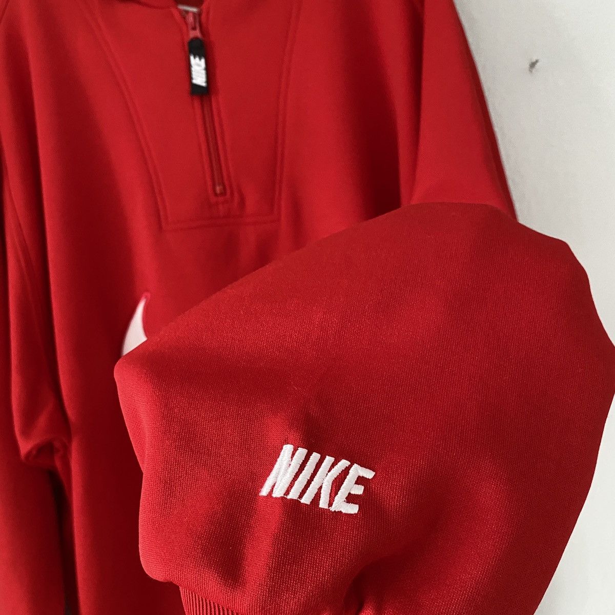 Nike × Vintage Y2K Nike Vintage Center Swoosh Big Logo Zip Sweatshirt Long Size US XL / EU 56 / 4 - 6 Thumbnail
