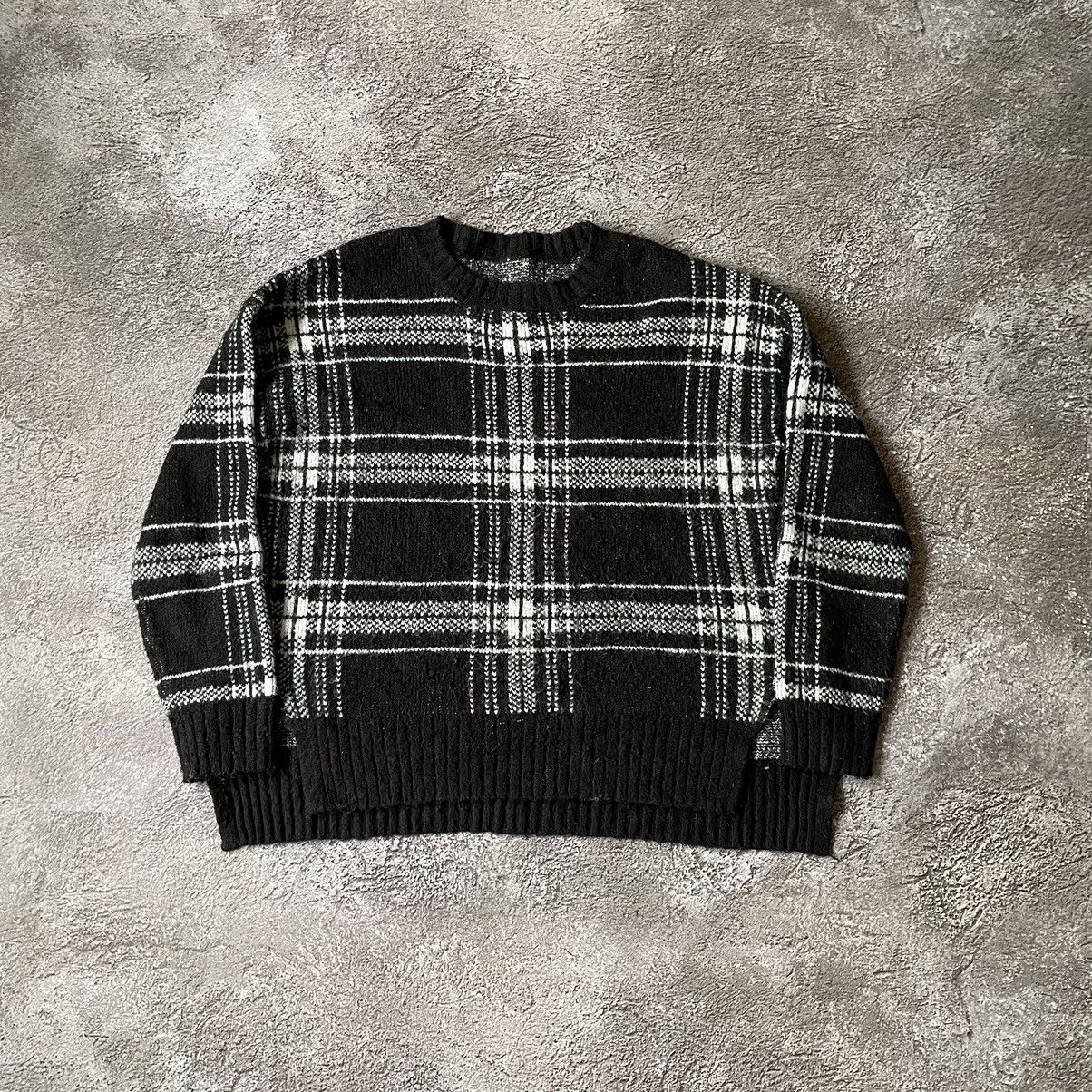 Vintage Vintage 90s Plaid Knit Sweater Y2K Grunge Oversized Faded M Size US M / EU 48-50 / 2 - 1 Thumbnail