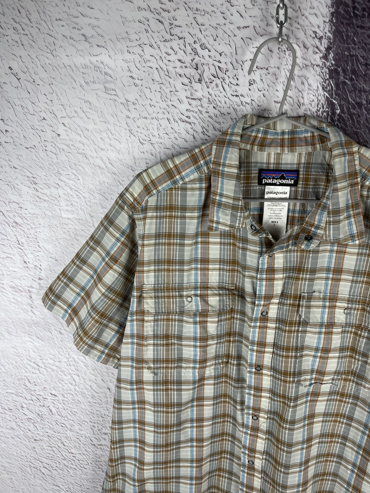 Patagonia Patagonia checkered double pocket short sleeve shirt Size US L / EU 52-54 / 3 - 4 Thumbnail