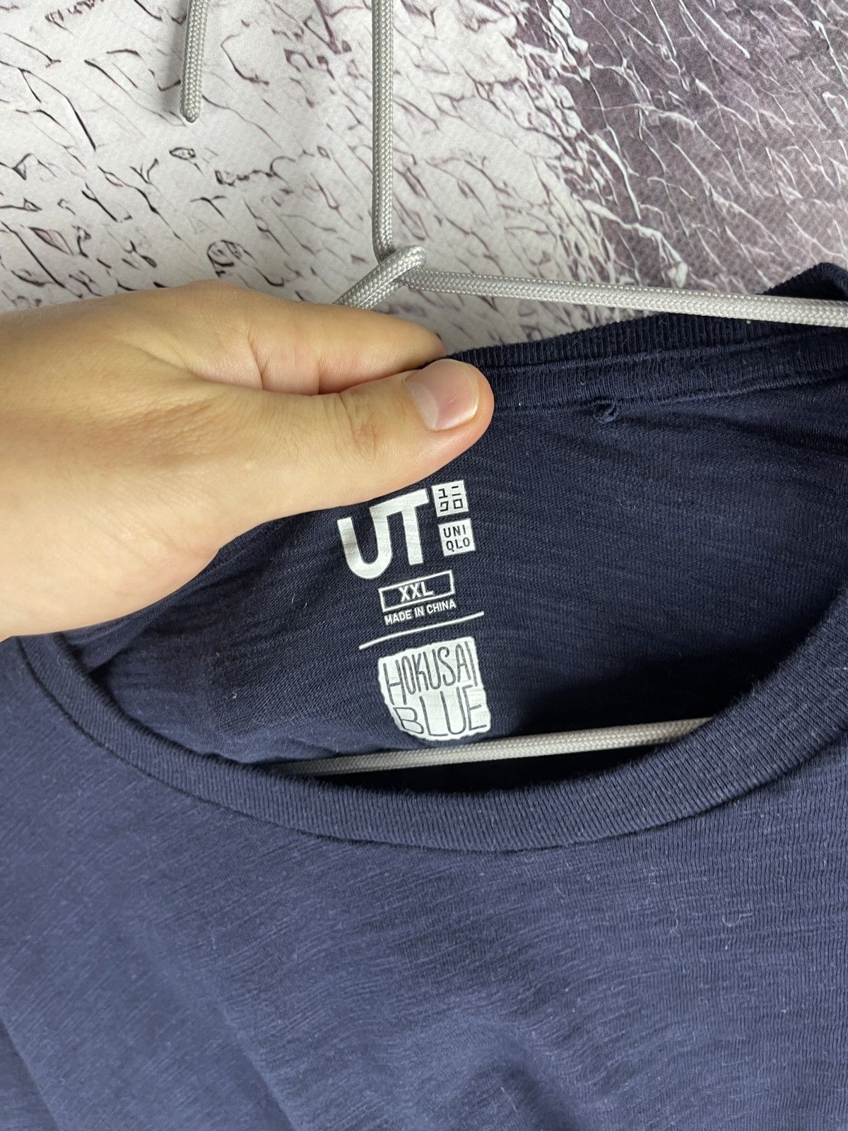 Japanese Brand Uniqlo UT x Hokusai Blue pocket print short sleeve tee Size US XXL / EU 58 / 5 - 8 Thumbnail