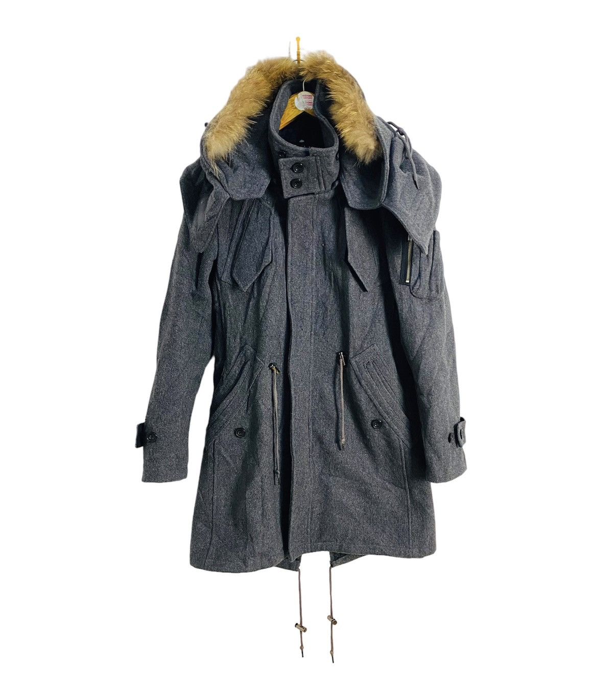 Le Grande Bleu (L.G.B.) Tornado Mart Coat with fur Size US M / EU 48-50 / 2 - 2 Thumbnail