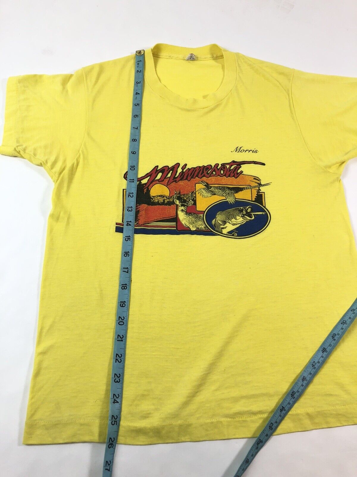 Vintage Vintage 80s Morris Minnesota Single Stitch Paper Thin Tee Size US XS / EU 42 / 0 - 8 Thumbnail