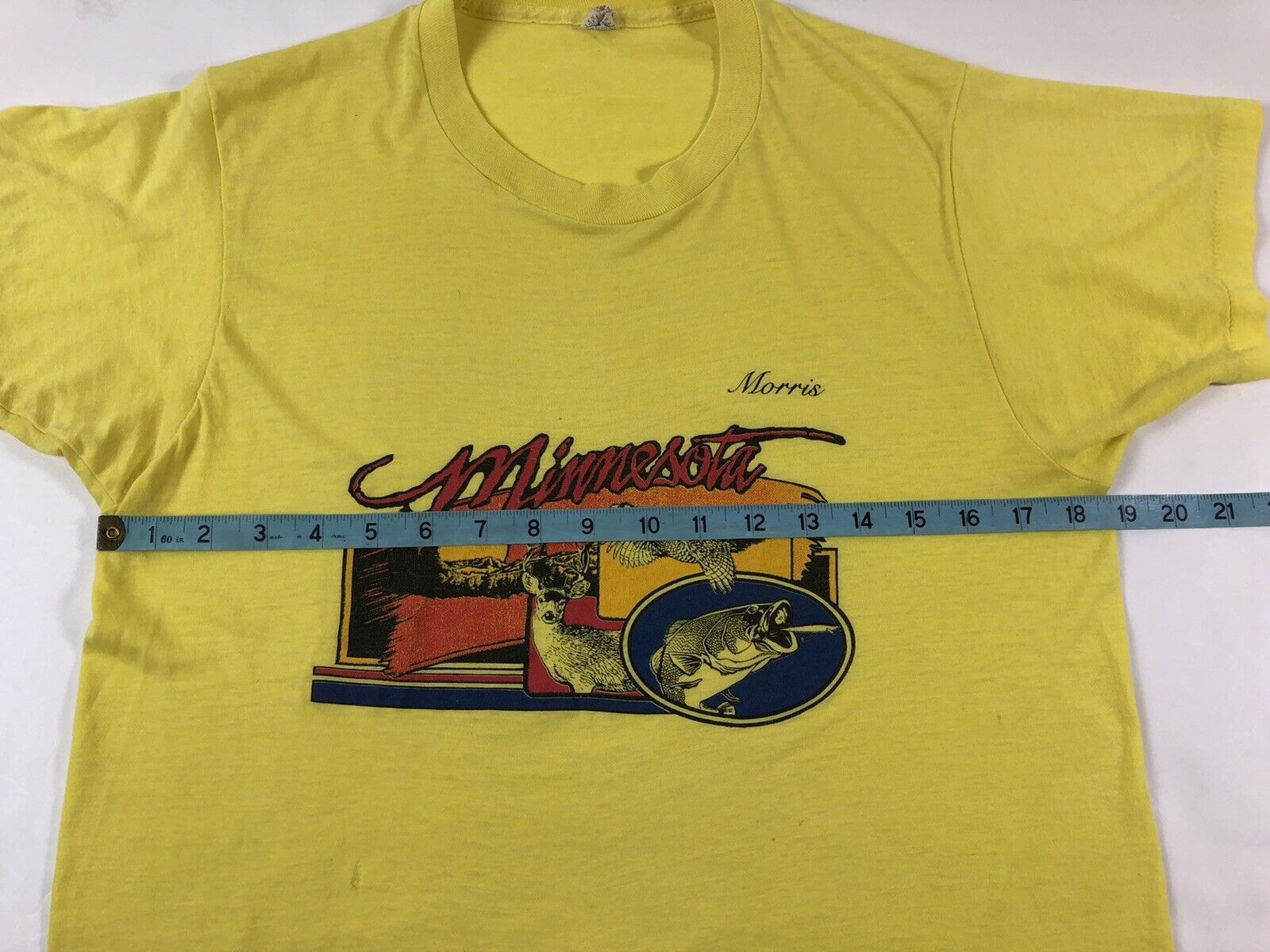 Vintage Vintage 80s Morris Minnesota Single Stitch Paper Thin Tee Size US XS / EU 42 / 0 - 7 Thumbnail