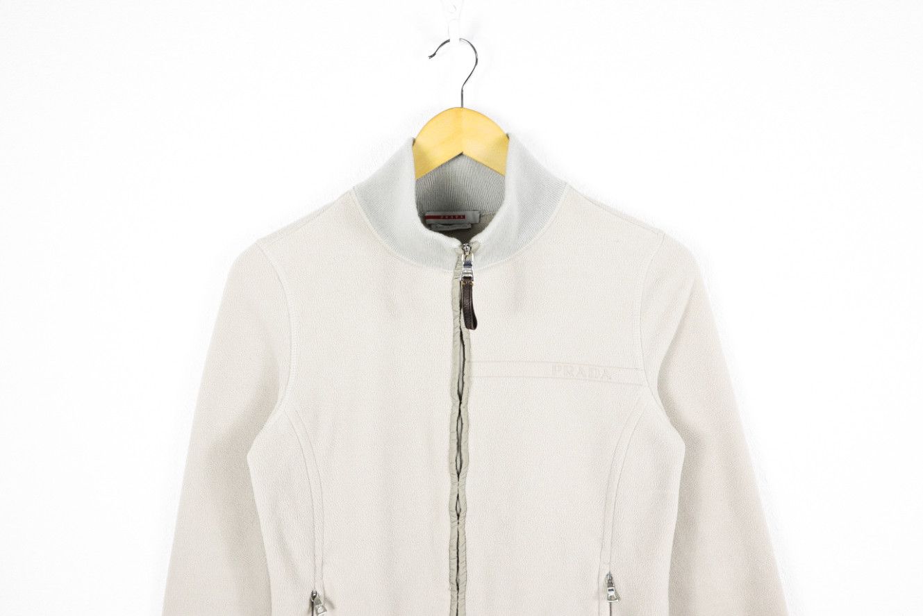 Prada Prada Tab & Logo Fleece Track Jacket Zip Y2K Size M / US 6-8 / IT 42-44 - 2 Thumbnail