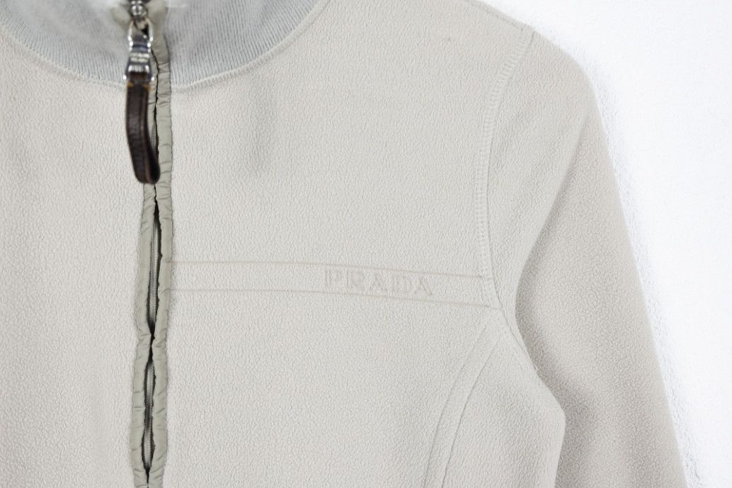 Prada Prada Tab & Logo Fleece Track Jacket Zip Y2K Size M / US 6-8 / IT 42-44 - 4 Thumbnail