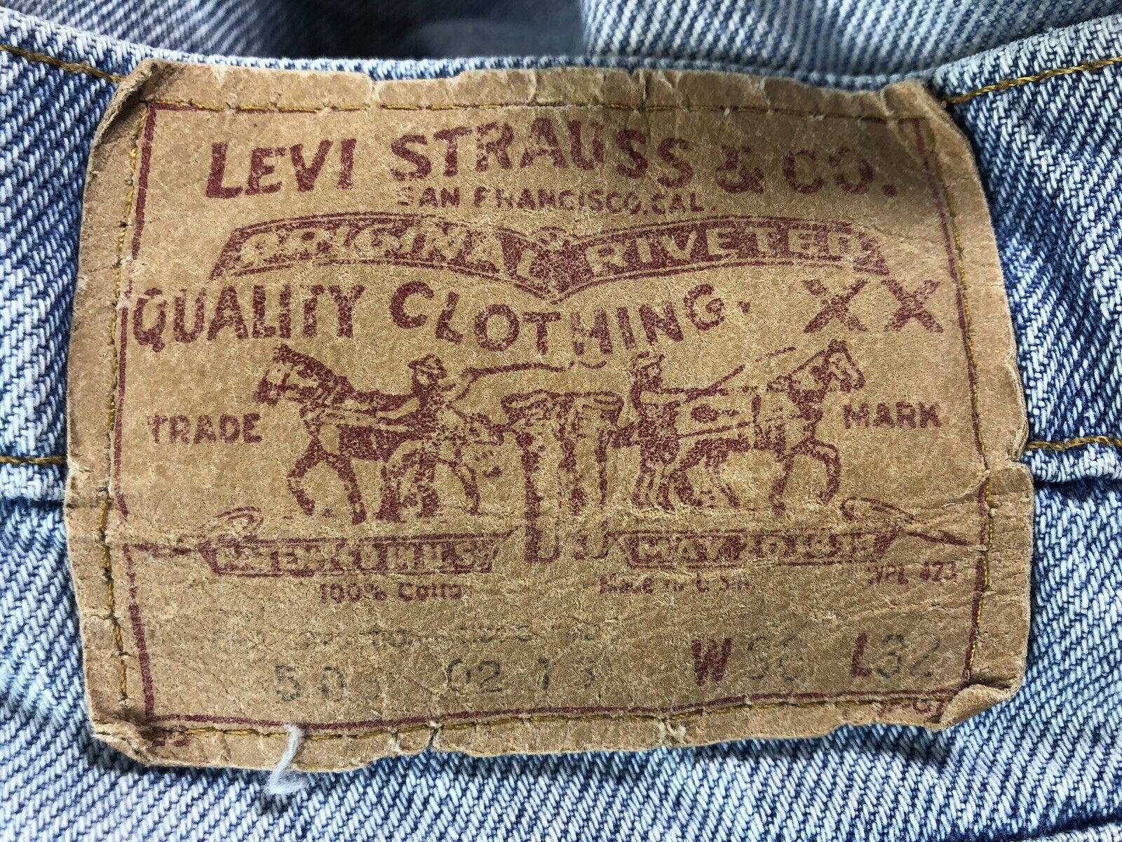 Levi's × Vintage Vintage 80s Levis 506-0213 Made In USA Distressed Jeans Size US 35 - 9 Thumbnail