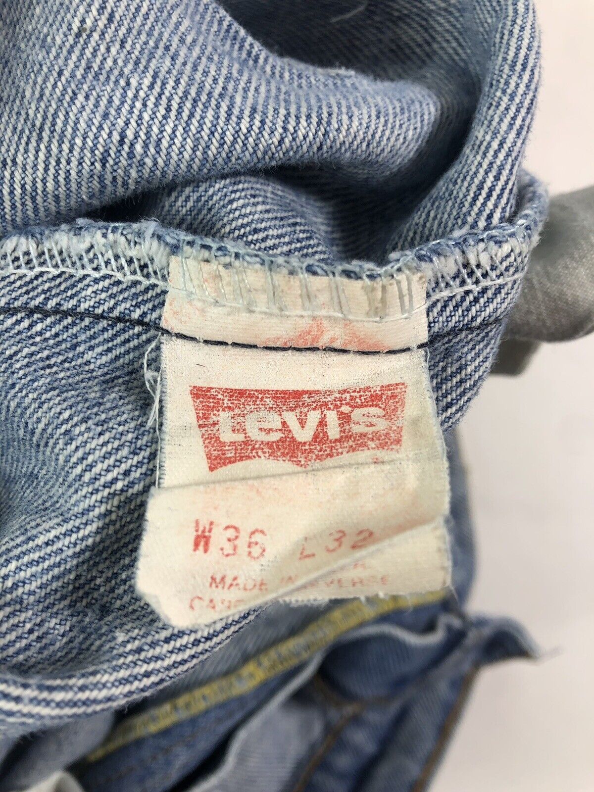 Levi's × Vintage Vintage 80s Levis 506-0213 Made In USA Distressed Jeans Size US 35 - 7 Thumbnail